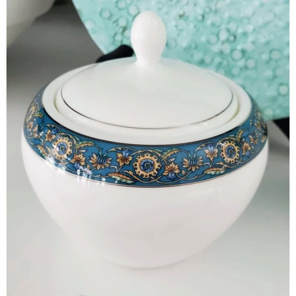 Lenox China Biltmore Persia Pattern Creamer and Sugar Bowl with Lid Set NEW